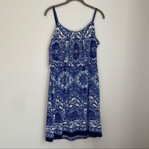 Maurices Blue and White Patterned Sundress